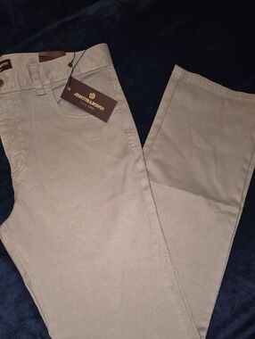 NWT Johnston & Murphy Boys Gray Chino Pants Size 12